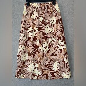 VTG Hawaiian Skirt Womens Size 1X Island Sands Rayon Tropical Floral